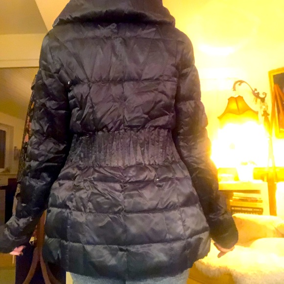 Black Laundry by Shelli Segal puffer jacket - Picture 4 of 12